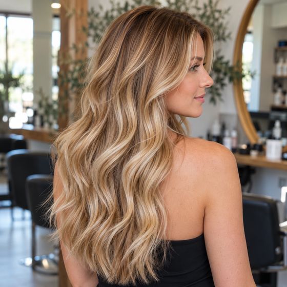 Honey balayage waves